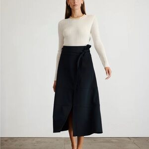 Tanya Taylor Black Asymmetrical Skirt